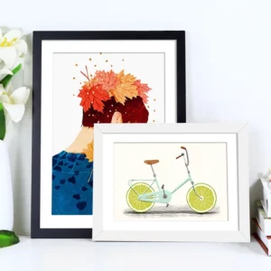 ชุดกรอบรูป, ผนัง, ห้องพัก, ห้องนั่งเล่น, ผนังภาพตกแต่ง 2 ชิ้น