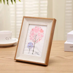 กรอบรูปเรียบง่าย กรอบรูป 4x6 นิ้ว กรอบไม้ กรอบรูปตั้งโต๊ะ น่ารัก