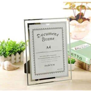 กรอบรูป กรอบคริสตัล ขอบใส กรอบรูปกระจก กรอปรูปมินิมอล กระจกแนวตั้งและนอน