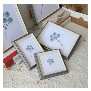 เซ็ทกรอบรูปตั้งโต๊ะมินิมอล ขอบหยัก กรอบรูปติดผนัง ขนาด 4x6 5x7 6x8 นิ้ว  3/ชิ้น