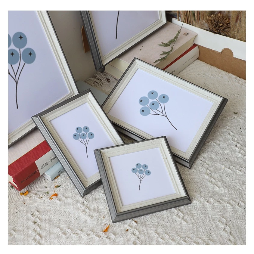 เซ็ทกรอบรูปตั้งโต๊ะมินิมอล ขอบหยัก กรอบรูปติดผนัง ขนาด 4x6 5x7 6x8 นิ้ว 3/ชิ้น