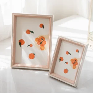 กรอบรูปสไตล์โมเดิล มินิมอล ขอบไม้สีพื้น ขนาด 8x10 นิ้ว 2 ชิ้น