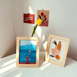 กรอบรูป กรอบรูปแต่งรูป กรอบรูปครอบครัว กรอบรูปติดผนัง ไม้เนื้อแข็ง ขนาด 4×6 นิ้ว สีไม้ธรรมชาติ ขนาดปกติ ใช้รูปถ่ายทั่วไปได้ 2/ชิ้น